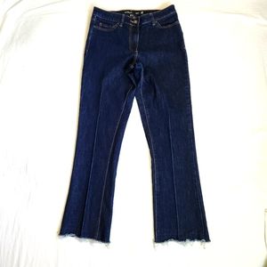 Long Tall Sally Denim crop cropped jeans raw hem blue wash 4
